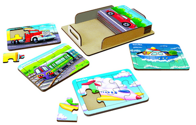 Transport Set of 8 Puzzles